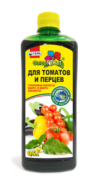 Удобрение ФлорГумат для томатов, перцев, баклажанов (0,5 л)