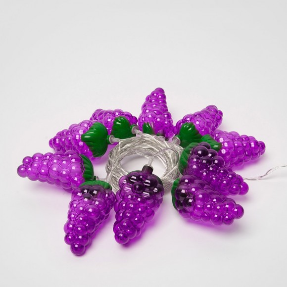 Гирлянда светодиодная на батарейках UNIEL Виноград. 4 метра, 10 светодиодов Гирлянда светодиодная на батарейках UNIEL Виноград. 4 метра, 10 светодиодов