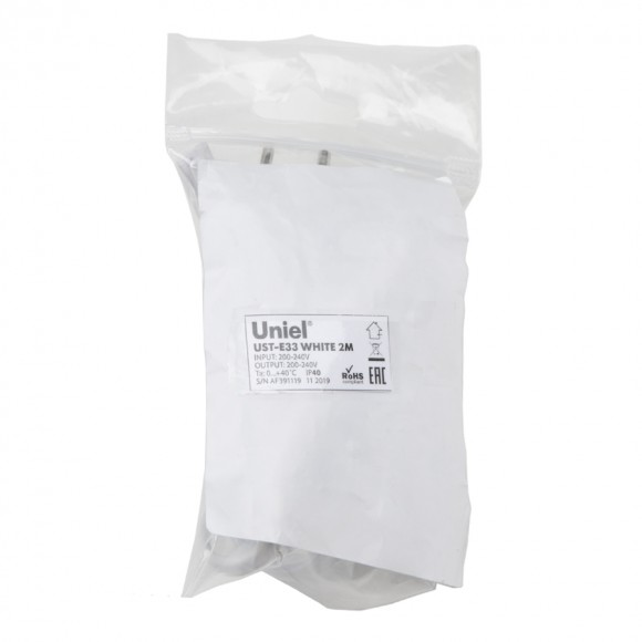 Таймер Uniel с вилкой и разъёмом L,N,G для фитосветильников