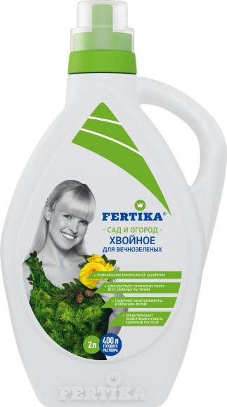 Жидкое комплексное удобрение Fertika хвойное для вечнозелёных, 2 л