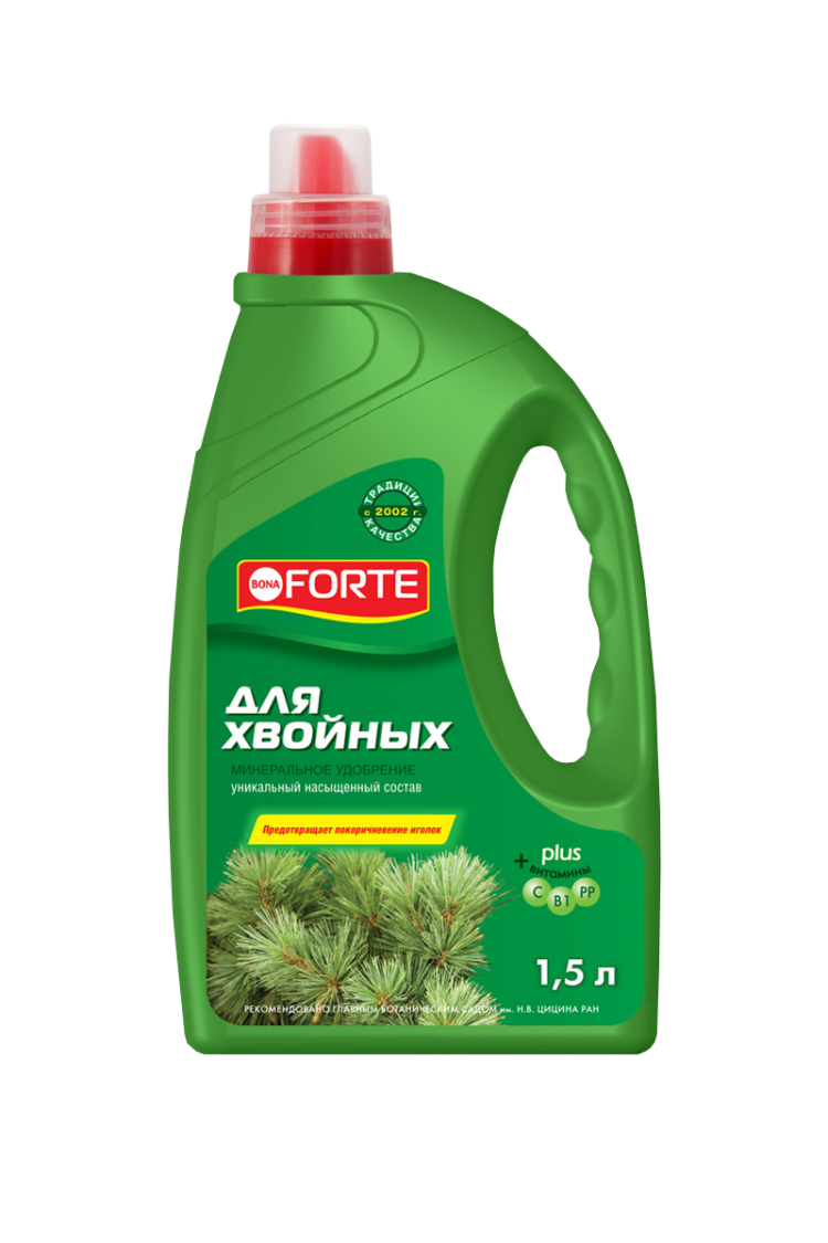 Жидкое комплексное удобрение Bona Forte для хвойных - купить удобрение дляподкормки хвойных растений